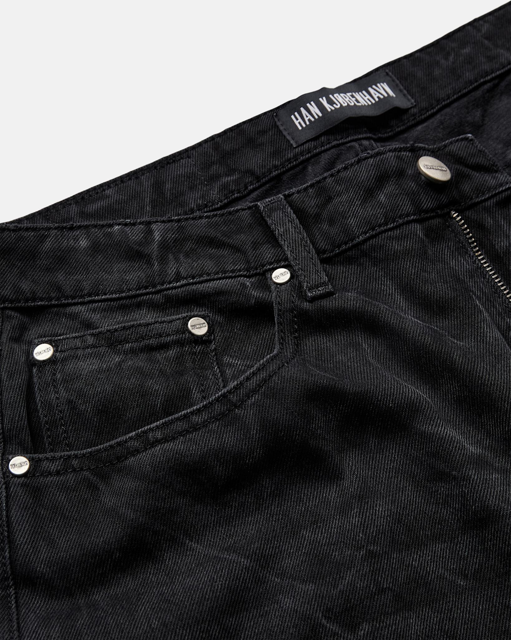 Baggy Denim Jeans - Black Vein - Image 3