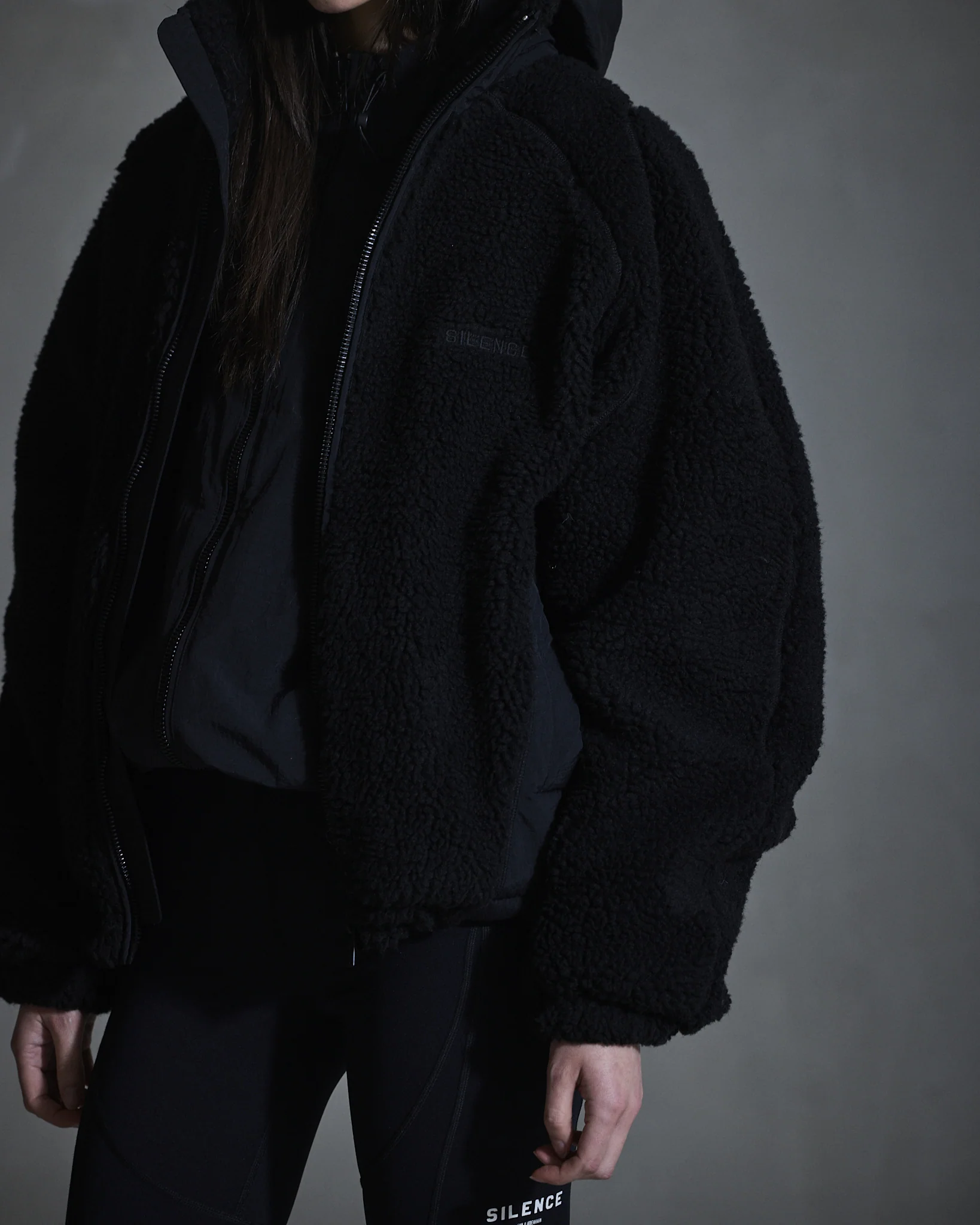 Silence Fleece Jacket - Anthracite Black - Image 6
