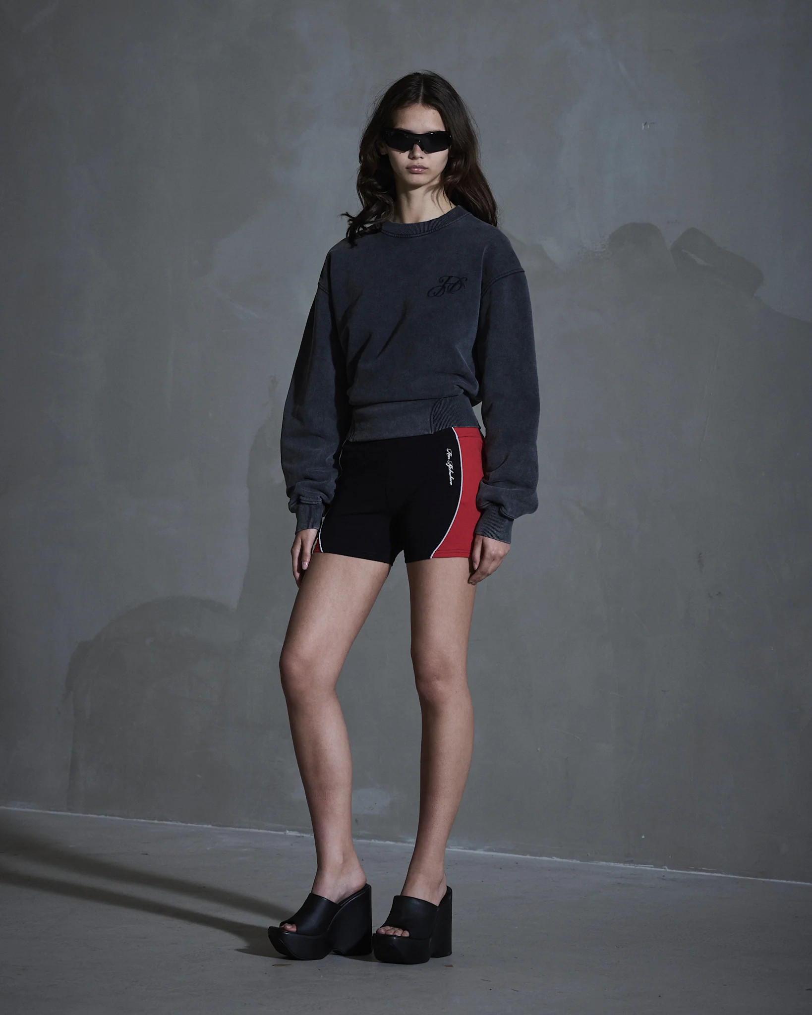 Monogram Crewneck - Dark Grey - Image 4