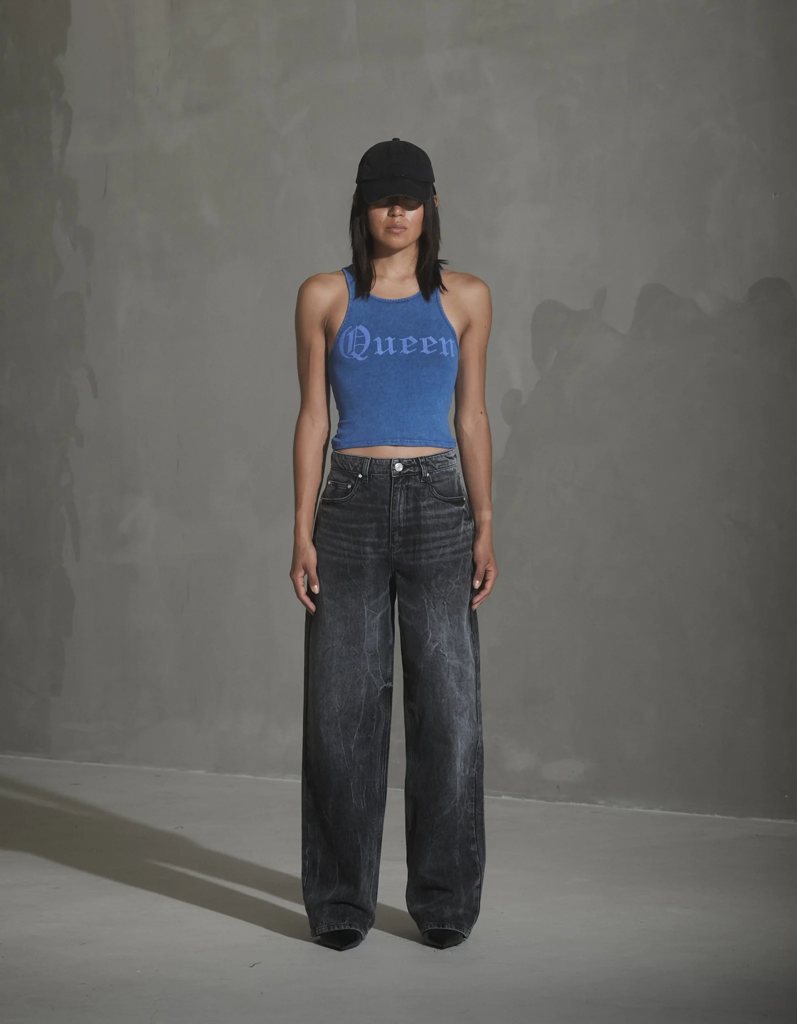 Relaxed Denim Jeans - Black Vein - Image 3