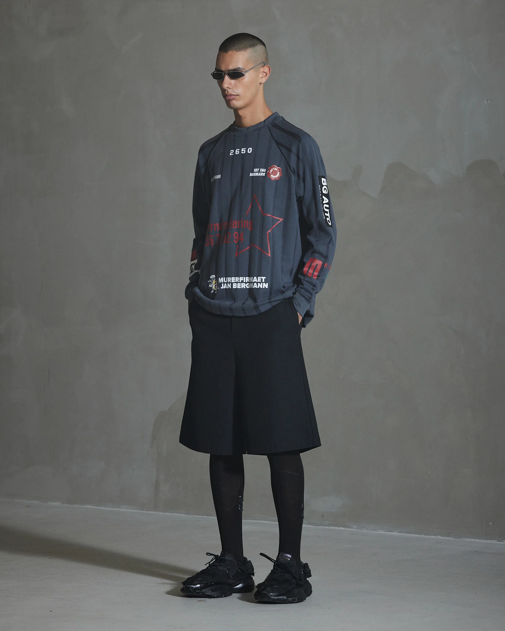 Sponsored Football Jersey LS - Dark Grey - Image 3