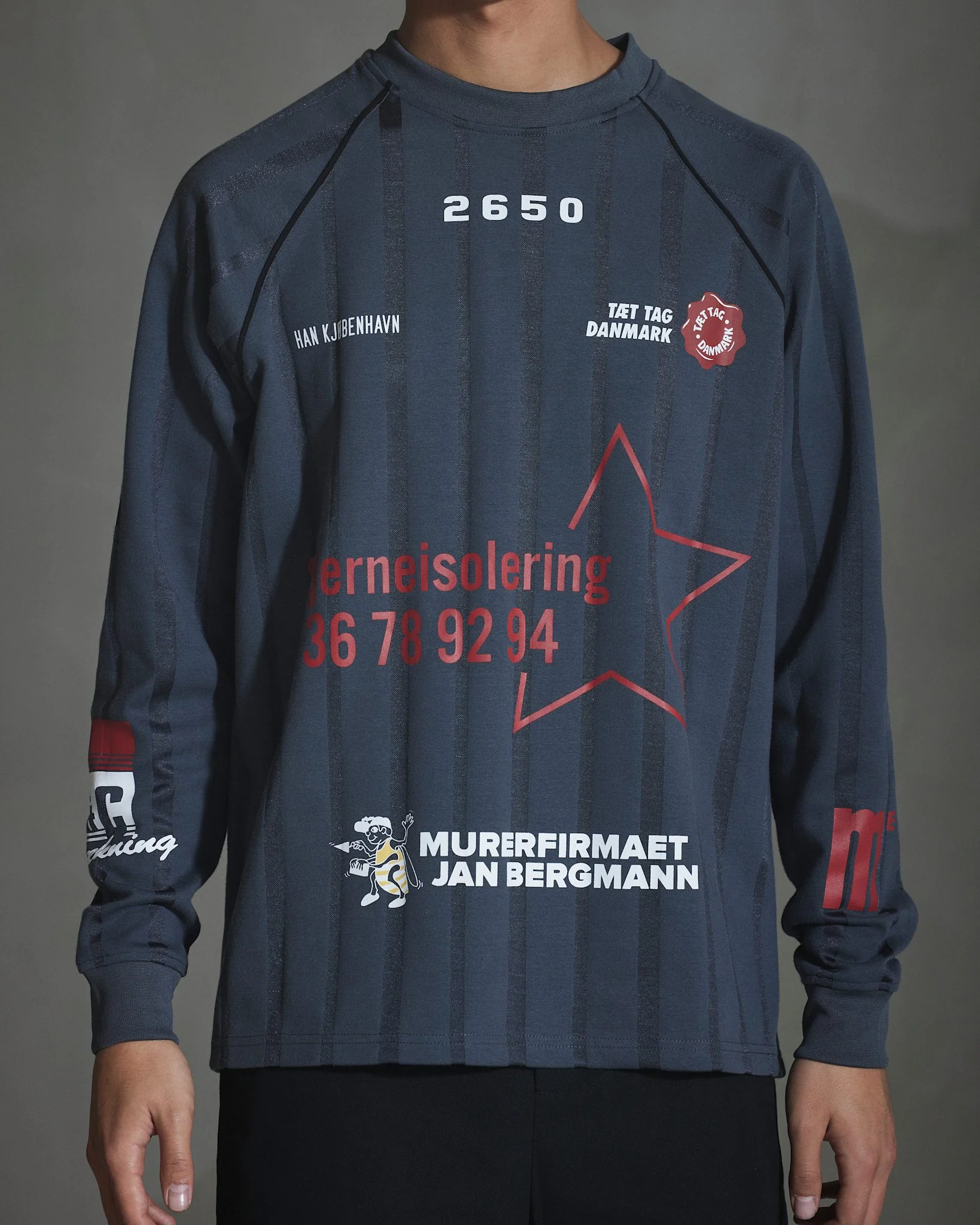 Sponsored Football Jersey LS - Dark Grey - Image 4