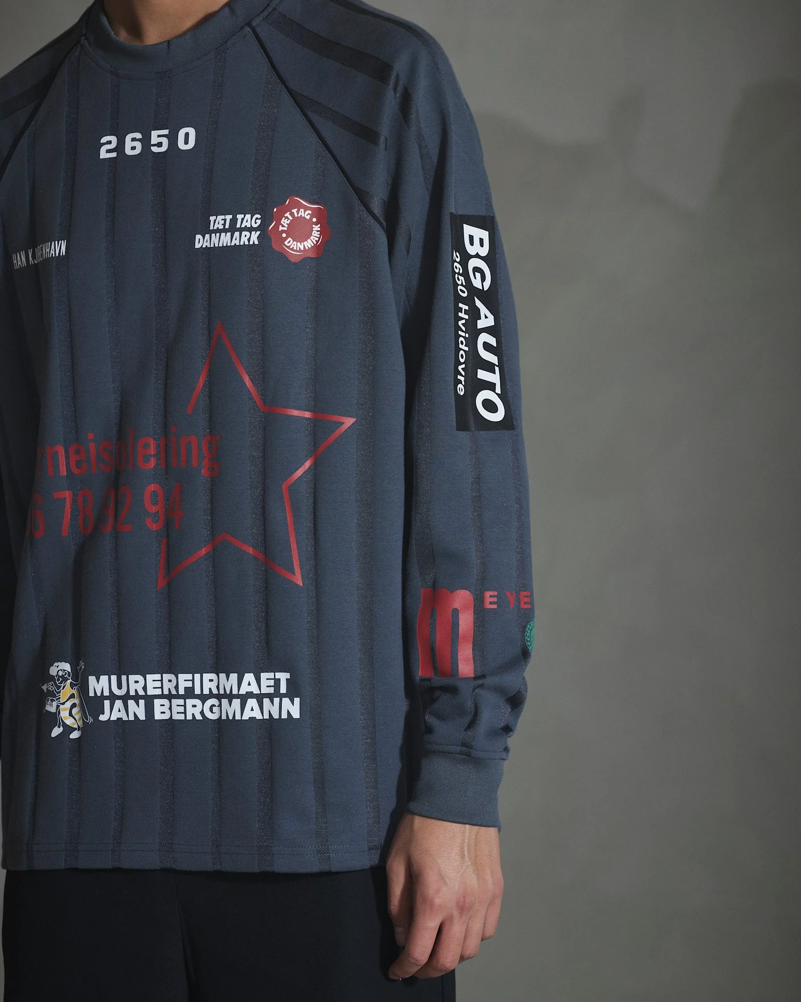 Sponsored Football Jersey LS - Dark Grey - Image 6