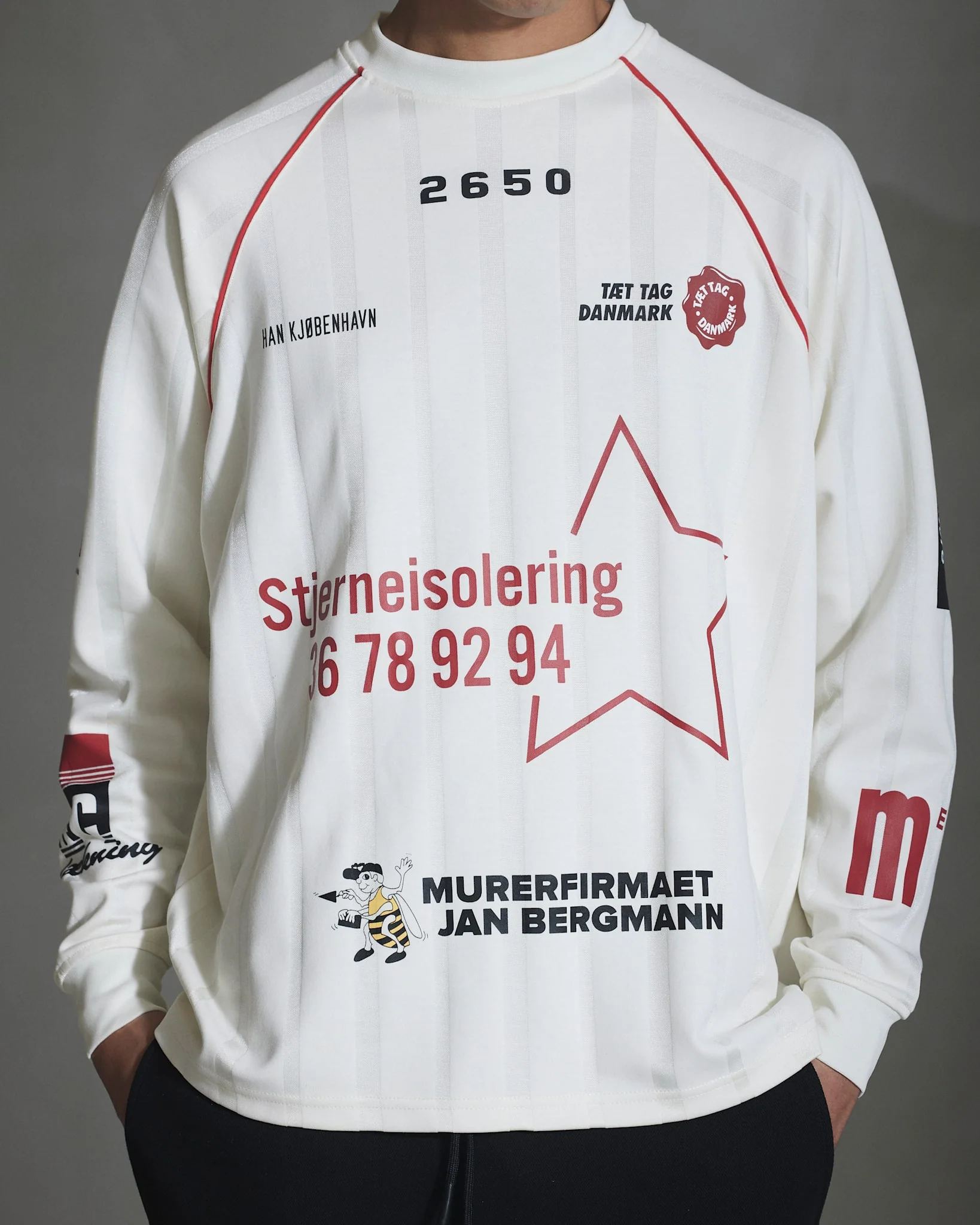 Sponsored Football Jersey LS - Off White - Image 4