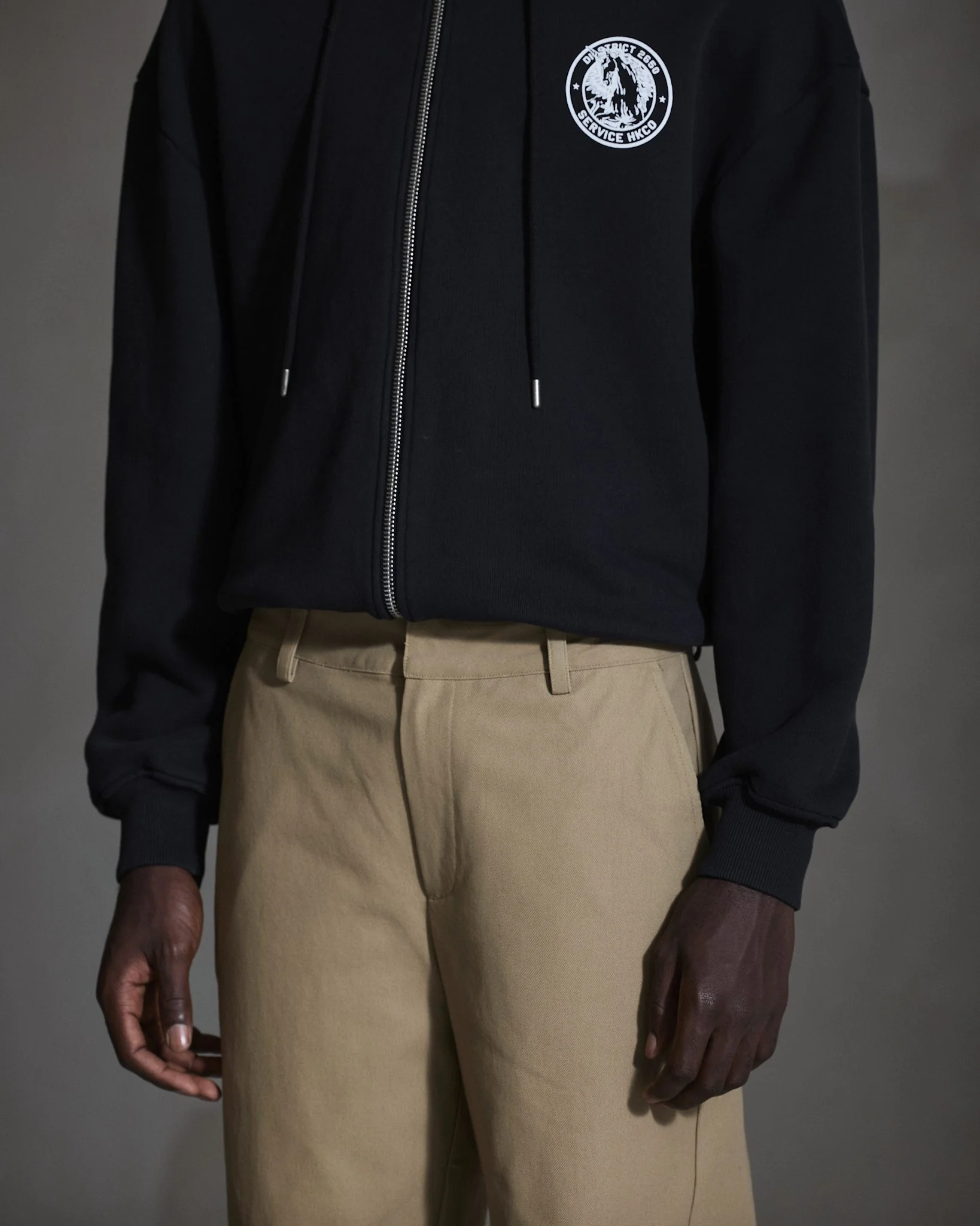 Straight Leg Trousers - Khaki Beige - Image 4